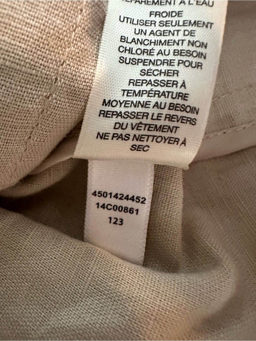 Chico’s Size 2 Linen Cotton Metallic Utility Safari Vest Gold Beige Pockets - Picture 9 of 11